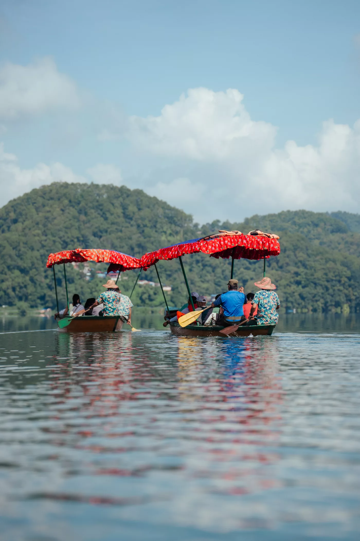Boating on the lake